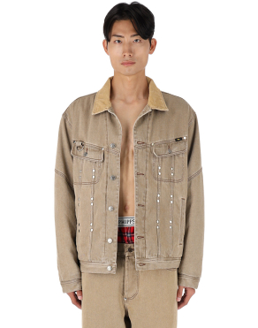 스터드 데님 자켓