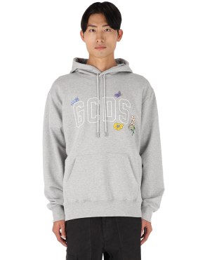 GCDS 엠브로이더드 로고 레귤러 후디