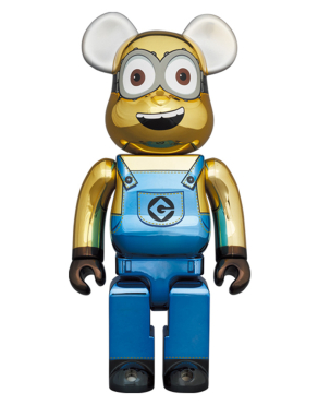 1000%  BEARBRICK DAVE CHROME VER.