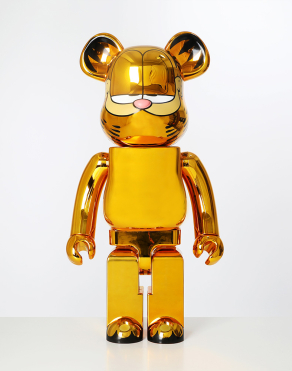 1000% BEARBRICK GARFIELD GOLD CHROME Ver.