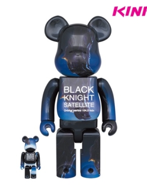 400%+100% BEARBRICK BLACK KNIGHT SATELLITE