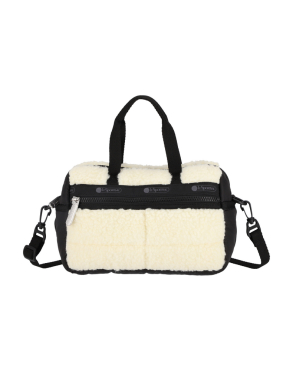 크림 비건 셰르파 퍼피 미니 더플백
