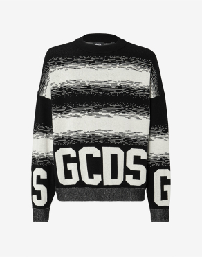 GCDS 로우 밴드 데그라데 스웨터