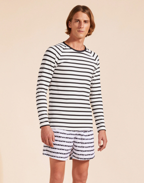 맨즈 스트라이프 패턴 래쉬가드 (VQ-24SSREGH3H45991)