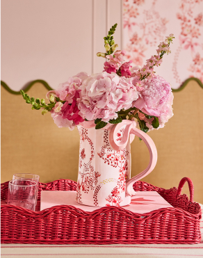 저그 베이스 화병 - 핑크 플로럴