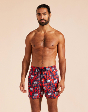 맨즈 트렁크 스윔웨어 그래픽 랍스터 패턴 (VQ-24SSMSOAF131390)