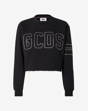 블링 GCDS 저지 크롭 스웻셔츠