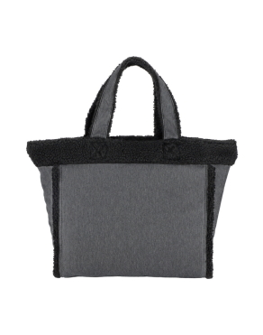 블랙 데님/블랙 셰르파 투웨이 데님 토트백