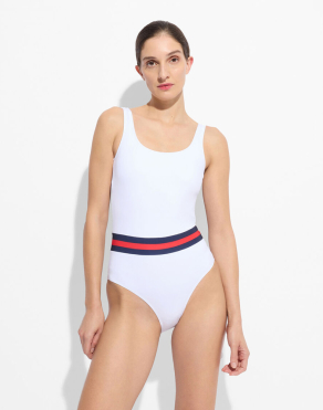 우먼즈 원피스 스윔웨어 웨이스트 솔리드 배색 패턴 (VQ-24SSFHOAH9I2010)