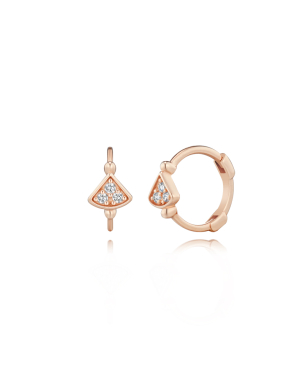 Petit Dia. 쁘띠 다이아몬드 그레이스 미니 후프 귀걸이