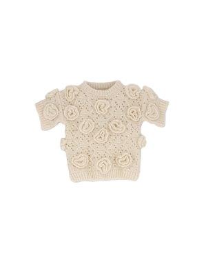 폴리나 크로셰 니트 플로럴 탑