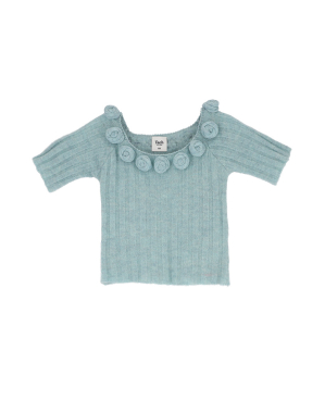 네우스 알파카 블렌드 니트 탑