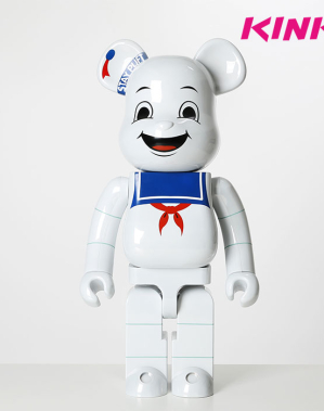 1000% BEARBRICK STAY PUFT MARSHMALLOW MAN WHITE CHROME Ver.