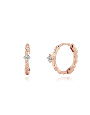 Petit Dia. 쁘띠 다이아몬드 그레이스 후프 귀걸이