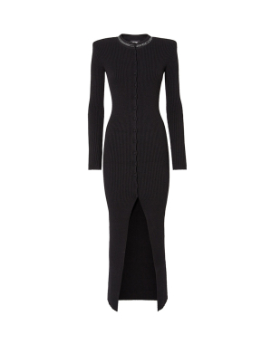 니트 롱 셔츠 드레스