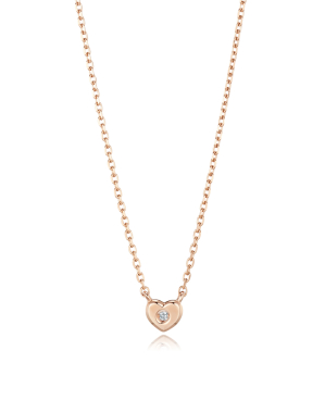 Petit Dia. 쁘띠 다이아몬드 하트 목걸이