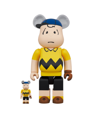 400%+100% MLB × PEANUTS BEARBRICK Charlie Brown（NEW YORK METS )