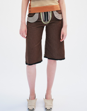 트위스트 데님 버뮤다