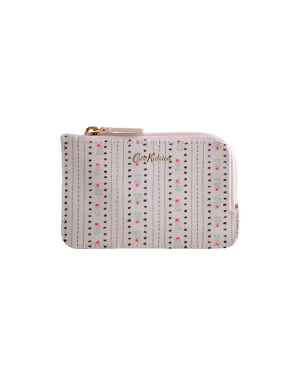 카드 앤 코인 키링 펄스 - 로즈 티킹 스트라이프