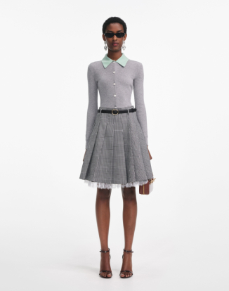 그레이 메리노 울 가디건