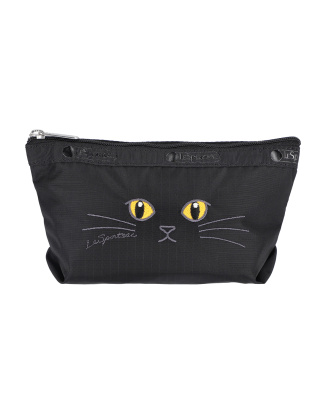 블랙 캣츠 엠브로이드 스몰 슬로언 코스메틱 파우치