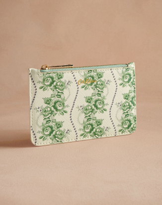 PU 사피아노 지퍼 펄스 파우치 - 그린 로즈 펄