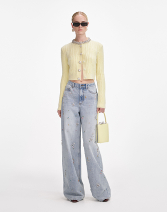 옐로우 알파카 가디건