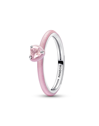 판도라 미 핑크 샤크라 하트 링