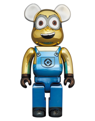 1000%  BEARBRICK DAVE CHROME VER.