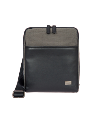 몬자 숄더백 라지 그레이-블랙