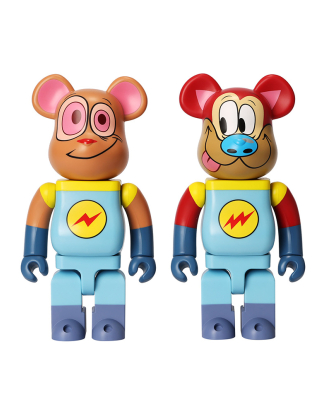 400% BEARBRICK REN & STIMPY SPACE MADNESS 2PCS SET