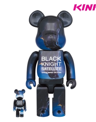 400%+100% BEARBRICK BLACK KNIGHT SATELLITE