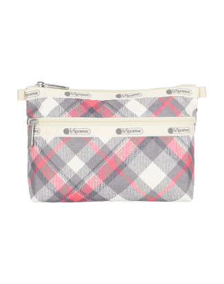 클래식 코스메틱 클러치 심리스 타탄