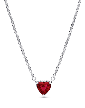 스파클링 하트 헤일로 펜던트 콜리에 네크리스