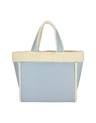 라이트 데님 워시/셰르파 투웨이 토트백