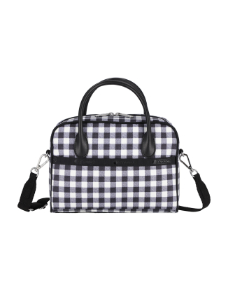 클래식 스퀘어 업타운 깅엄 크로스백 [1082.LC98]