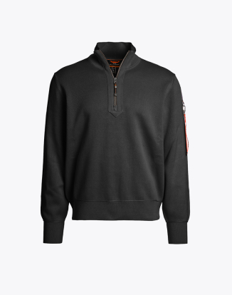 남성 하프 지퍼 스웨터 베이직 스코-BLACK (25WMPMKNRK05PJ0541)