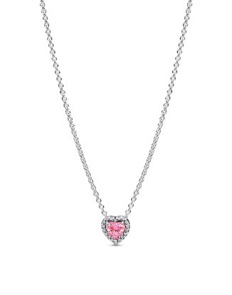 엘리베이티드 핑크 하트 네크리스