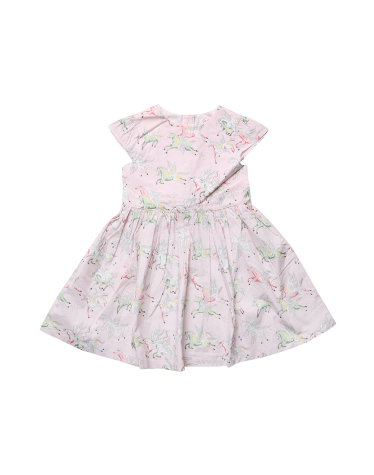 키즈 타이 백 드레스 페인티드 유니콘