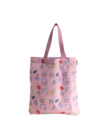 스몰 폴더웨이 토트 - 도그 패치워크