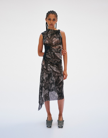 다이아몬드 메시 드레스