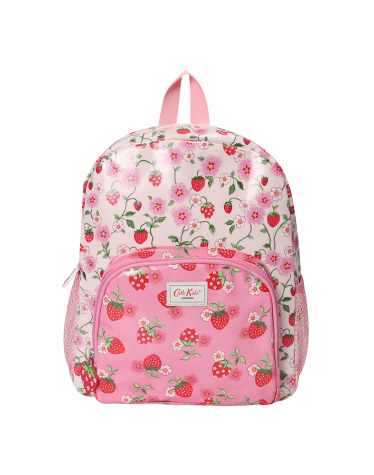 키즈 클래식 라지 메쉬 포켓 백팩 - 스트로베리 스몰 핑크