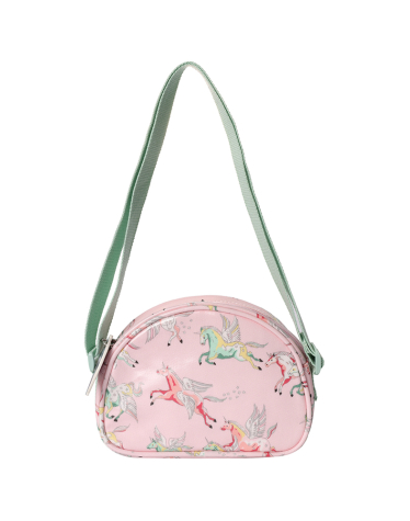 키즈 하프 문 크로스바디 백 - 유니콘 핑크