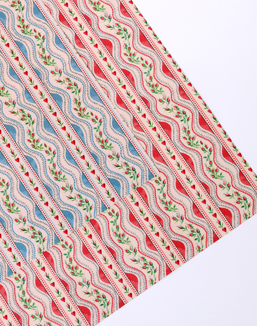 양면 포장지 - 엔드리스 러브 블루 & 레드 10매