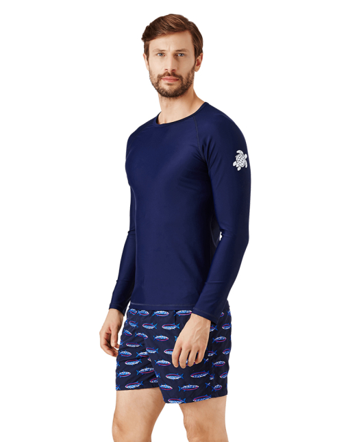 맨즈 롱 슬리브 터틀 로고 래쉬가드 (VQ-24SSREGC0R35390)