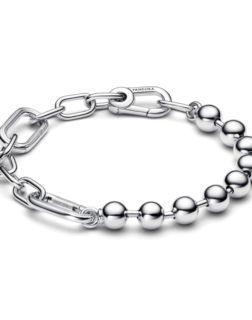 판도라 미 메탈 비드 & 링크 체인 브레이슬릿