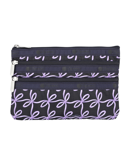 차밍 리본 쓰리집 코스메틱 파우치