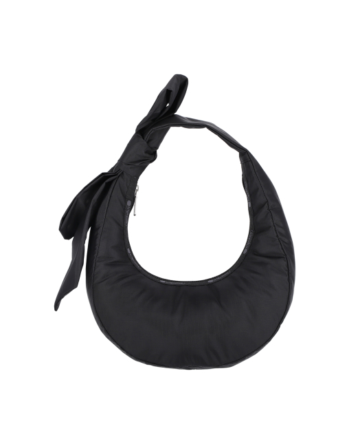 블랙 보우 크레센트 숄더백