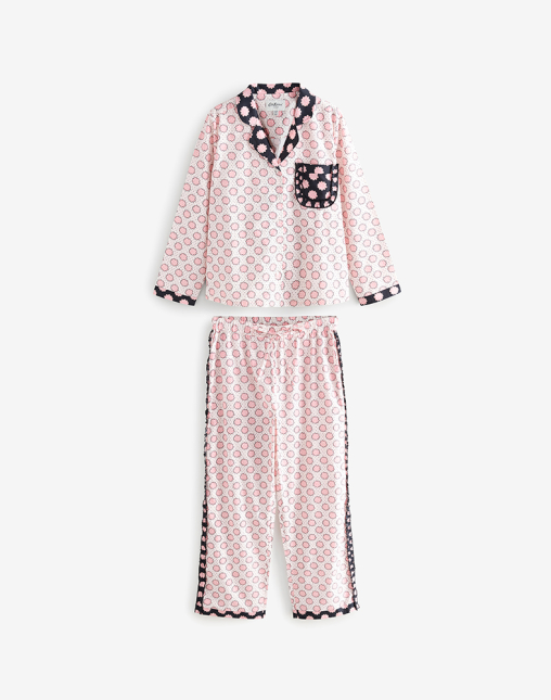 버튼 스루 파자마 세트 - 포지 스팟