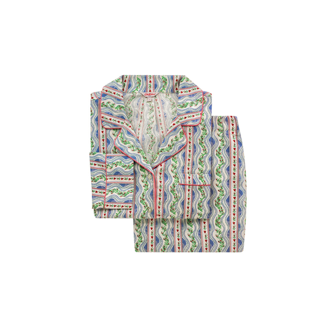 코지 롱 우븐 파자마 세트 앤드레스 러브 스몰 블루